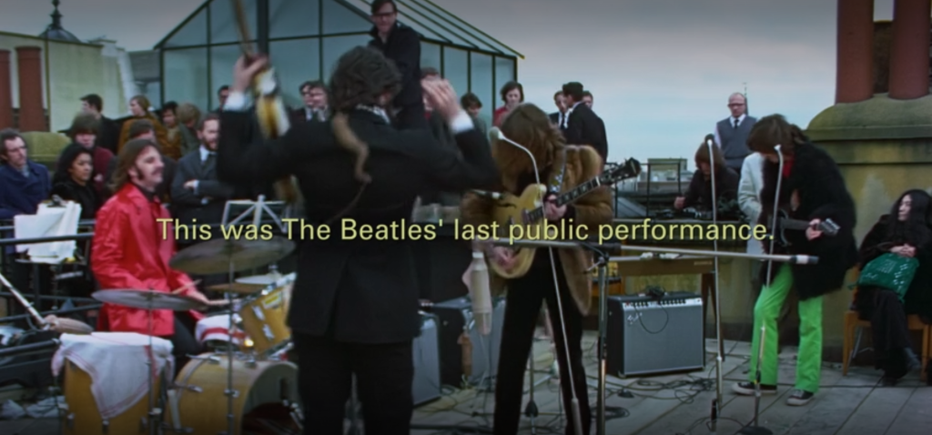 “This was the Beatles last public performance." 